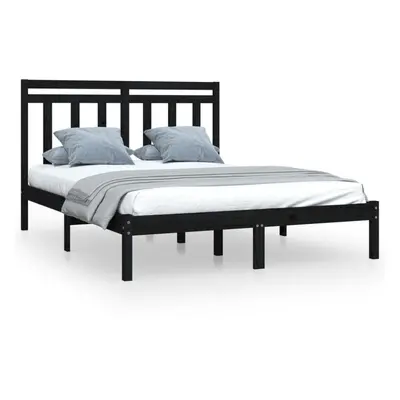 (black, x cm) vidaXL Solid Wood Bed Frame Bedroom Bedstead Bed Base Multi Colours/Sizes