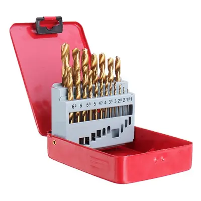 () 13/19/25pcs HSS Twist Drill Bit Set 1-10mm Titanium Coated Drill Bit for Wood Metal Drilling