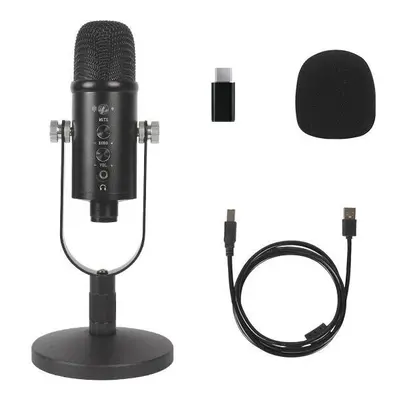 (A) Condenser Microphone HIFI DSP Noise Reduction Reverberation Adjustable Built-In Sound Card U