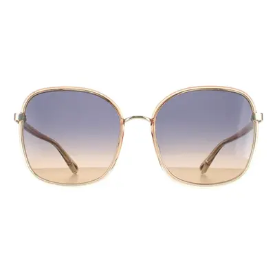 Chloe Sunglasses CH0031S Franky Orange Crystal Fade Gold Blue Brown Gradient