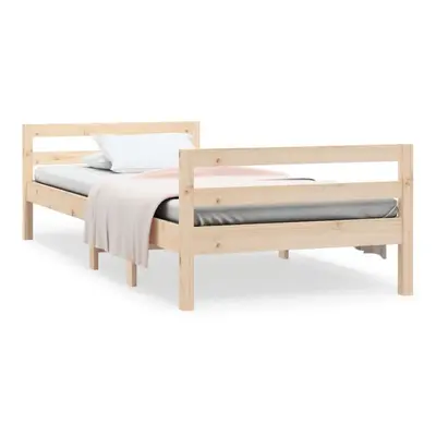 (brown, x cm) vidaXL Bed Frame Wooden Bedstead Bed Base Mattress Foundation Solid Wood Pine