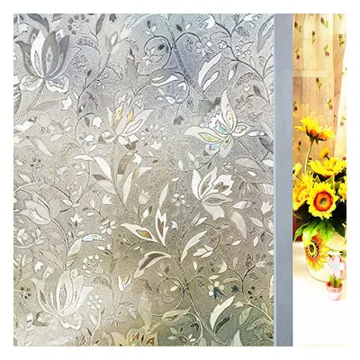 45cm*2m Static Glueless Reusable Removable Flower Window Glass Film Home Decoration