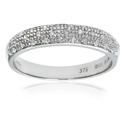 (O) Jewelco London 9ct White Gold Diamond Eternity Ring