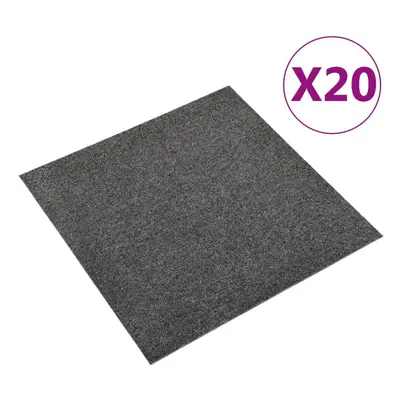 vidaXL 20x Carpet Floor Tiles mÂ² 50x50 cm Anthracite Flooring Mat Bedroom