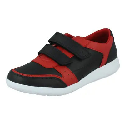 (Black, UK 11.5 Child) Unisex Childrens Clarks Casual Trainers Scape Spirit - F Fit