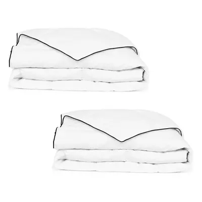 vidaXL 2x Winter Down Duvet 135x200 cm Bedroom Single Layer Quilt Down Duvet