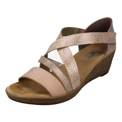 (UK 6.5, Rosa (Pink)) Ladies Rieker Sandals