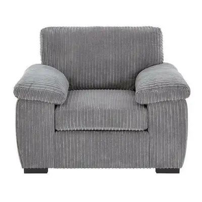 (1 Seater Sofa, Grey) Atrani Jumbo Cord Fabric Sofa