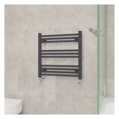 (600x600mm, Anthracite) NRG Straight Central Heating Towel Rail Bathroom Heated Rad Radiators La