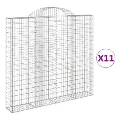 (200 x x 180/200 cm/ pcs) vidaXL Arched Gabion Basket Stone Basket Gabion Retaining Wall Galvani