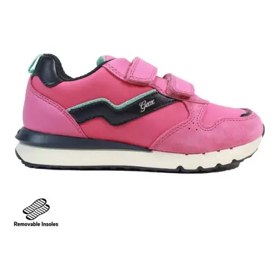 (10 (Children's)) Fastics | Fuchsia/Navy | Childrens Rip Tape Trainers