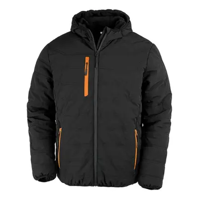 (L, Black/Orange) Result Genuine Recycled Mens Compass Padded Jacket