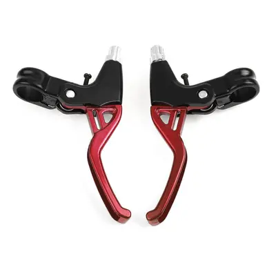 (Red) Bicycle V Bar Brake Levers Aluminum Alloy MTB BMX Road Pair