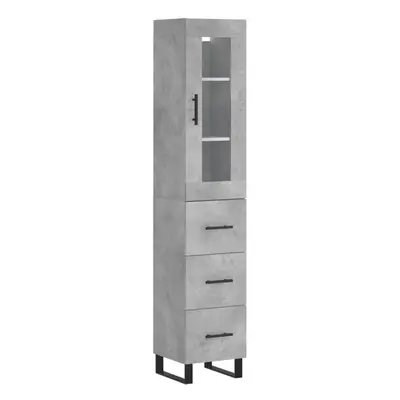 (concrete grey, drawers) vidaXL Highboard Sideboard Cupboard Side Board Storage Cabinet Engineer