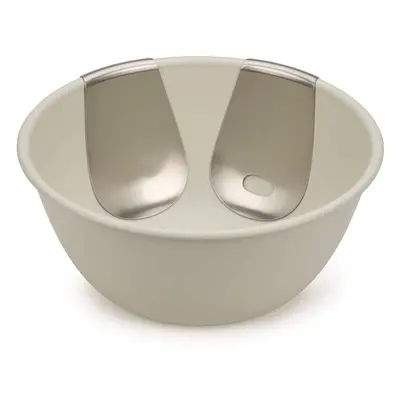 Joseph Joseph Uno Salad Bowl with Space-Saving Stainless Steel Servers- Stone