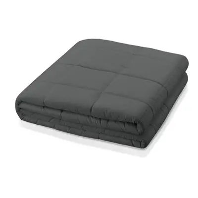 (Dark Grey No Cover, 150x200cM) 6.8kg/9kg Weighted Cotton Blanket For Adult, Full and Queen Size