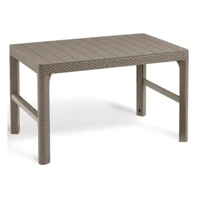 Keter Garden Table Lyon Cappuccino Outdoor Furniture Patio Dinner Coffee Table