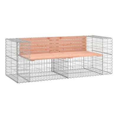 (brown) vidaXL Garden Bench Outdoor Park Bench Gabion Design Impregnated Wood Pine