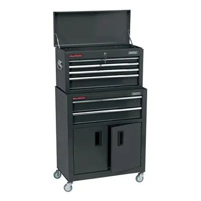 Combined Roller Cabinet and Tool Chest, Drawer, 24"", Black