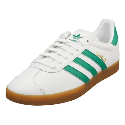 (11.5) adidas Gazelle Mens Classic Trainers in White Green