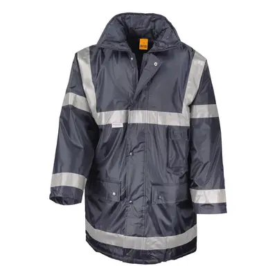 (XL, Navy) WORK-GUARD by Result Unisex Adult Management Reflective Coat