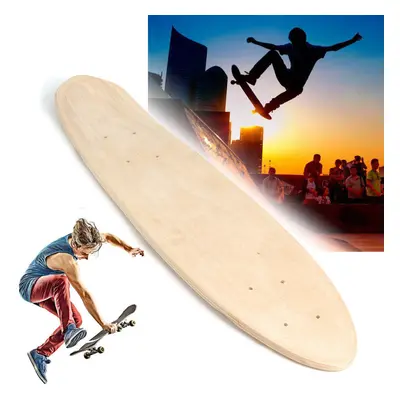 ALFAS Maple Layers Inch Skateboard DIY Fish Board Blank Deck Plate Street Cruising