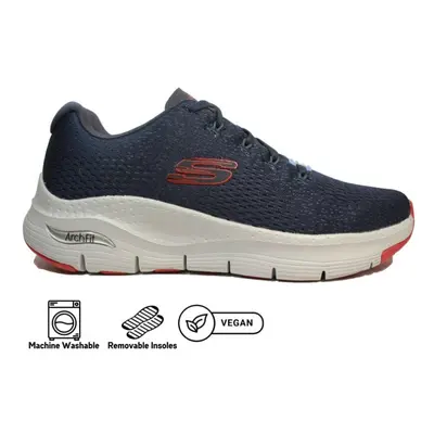 (5.5 (Adults')) Arch Fit - Takar | Navy/Red | Mens Arch Support Trainers