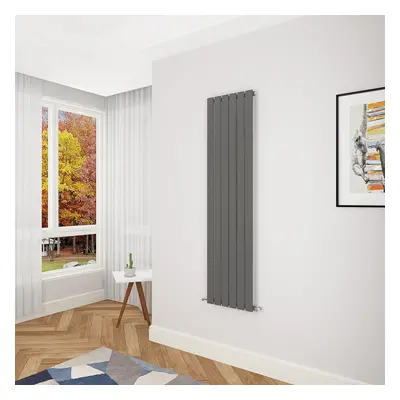 (1600x408mm Single) Vertical flat radiator anthracite all sizes