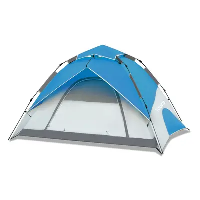 (Blue) Person Camping Tent Instant Set Up Automatic Dome Tent Waterproof Windproof Outdoor Campi