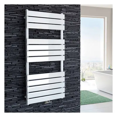 Nes Home x mm Designer Towel Radiator White Single Flat Tube