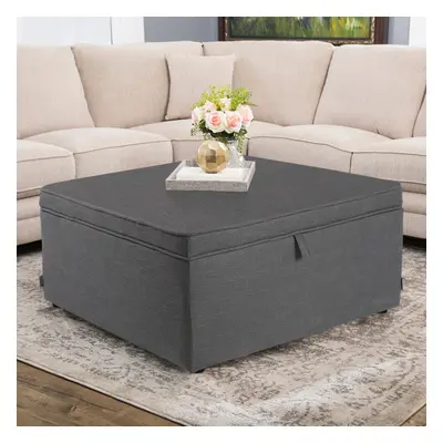 Indoor Square Footstool Pouffe Storage Box Ottaman Large Capacity Living Room Bedroom Furniture 