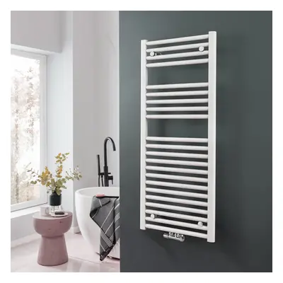 Nes Home x mm Designer Towel Radiator White Single Straight