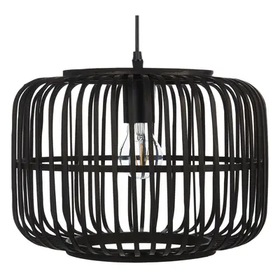 Pendant Lamp MACHEKE Bamboo Wood Black