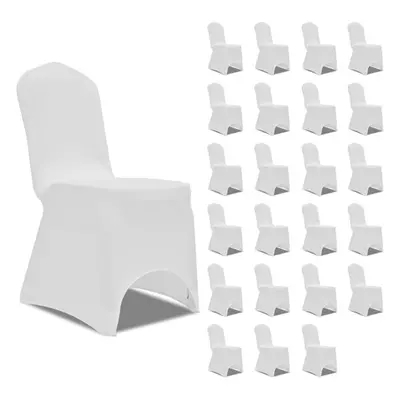 vidaXL 24x Chair Cover Folding White Folding Universal Banquet Party Slipcover