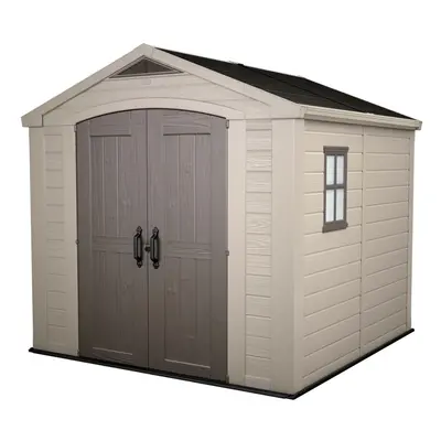 Keter Factor Apex Garden Storage Shed x 8ft ? Beige/Brown