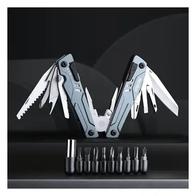 15 In Stainless Steel Multifunction Pliers With PCS Screw Driver Heads Multifunctional Portable 