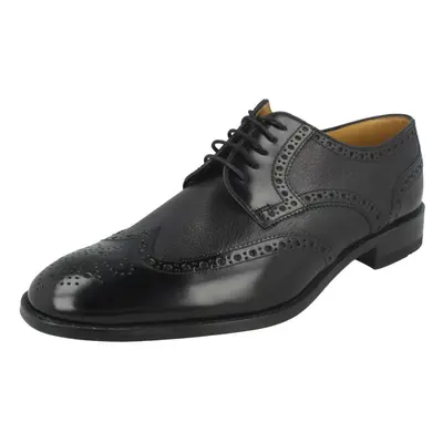 (UK 7, Black) Mens Loake Lace Up Brogue Shoes Arlington - G Fit