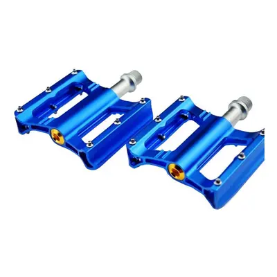 (Blue) Aluminum Alloy Bicycle Bearing Pedals With Anti Skid Peg