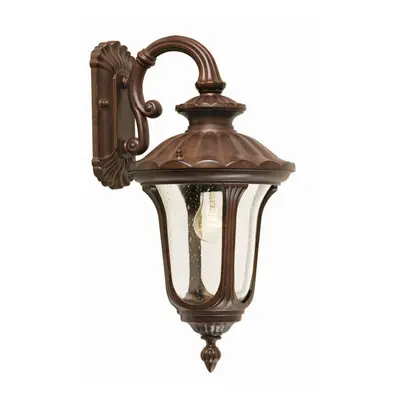 Outdoor IP44 Wall Light Rusty Bronze Patina LED E27 100W d00271