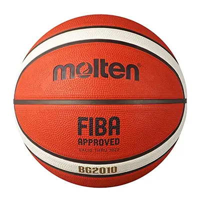 Molten BG2010 Basketball, Indoor/Outdoor, FIBA Approved, Premium Rubber, Deep Channel, Size 7, O