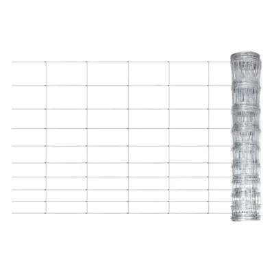 vidaXL Garden Fence Galvanised Steel 50x1,5 m Wire Fence Wire Mesh Roll Panel