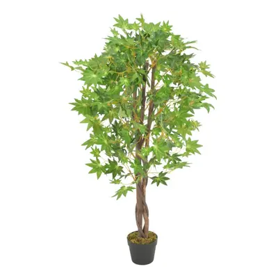 vidaXL Artificial Plant Maple Tree with Pot Green 120cm Realistic Greenery