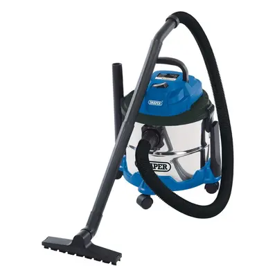 Wet and Dry Vacuum Cleaner with Stainless Steel Tank, 15L, 1250W