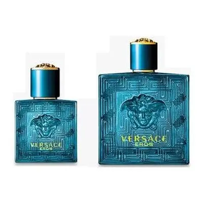 Versace Eros Pcs Set For Men: 3.4 Eau De Toilette Spray + Oz Eau De Toilette Spray (Hard)