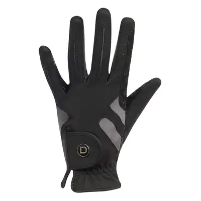 (Medium, Black/Grey) Dublin Unisex Cool-it Gel Touch Fastening Riding Gloves