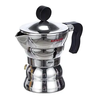 Alessi AAM33 / - Design Espresso Coffee Maker, Aluminum Body, Handle and Knob in Thermoplastic R