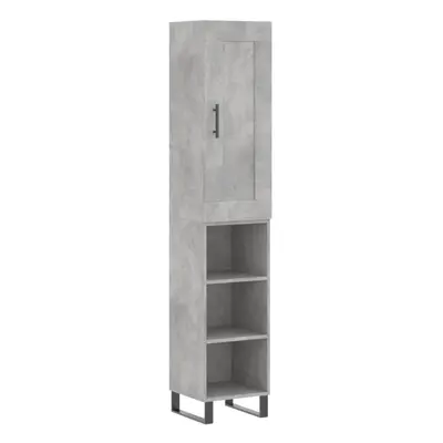 (concrete grey, shelves) vidaXL Highboard Sideboard Tall Storage Cabinet Side Cabinet Engineered