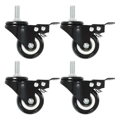 vidaXL 16x Swivel Casters with Brakes 50mm Trolley Furniture Moving Box Wheels