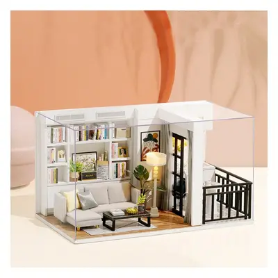 () 1:32 DIY Doll House Handmade Wooden Doll House Toy for Kids Birthday Gift Home Decoration Col