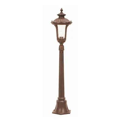 Outdoor IP44 Bulb Short Mini Lamp Post Rusty Bronze Patina LED E27 100W